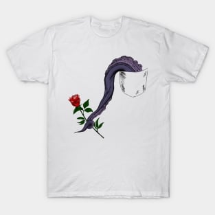 octopus gives a rose from his pocket T-Shirt